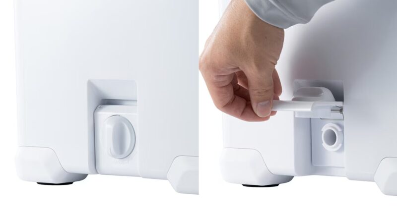 ワンタッチで使える水抜き栓